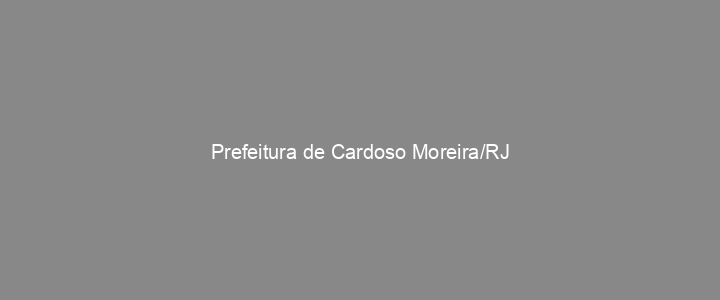 Provas Anteriores Prefeitura de Cardoso Moreira/RJ